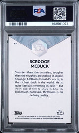 Graded 2023 Topps Chrome Disney 100 Scrooge McDuck #87 Mickey and Friends Trading Card PSA 10 Gem Mint
