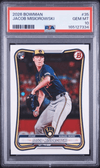 Graded 2026 Topps Bowman Jacob Misiorowski #35 Rookie RC Baseball Card PSA 10 Gem Mint