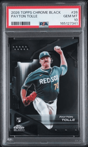Graded 2026 Topps Chrome Black Payton Tolle #26 Rookie RC Baseball Card PSA 10 Gem Mint