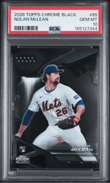Graded 2026 Topps Chrome Black Nolan McLean #65 Rookie RC Baseball Card PSA 10 Gem Mint