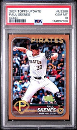 Graded 2024 Topps Update Paul Skenes #US288 Gold /2024 Rookie RC Baseball Card PSA 10 Gem Mint