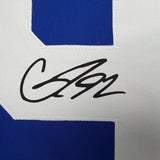 Framed Facsimile Autographed Gavin McKenna 35x39 Toronto Blue Reprint Laser Auto Hockey Jersey Size Men's XL