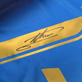 Framed Autographed/Signed Alessandro Nesta 35x39 Italy Blue Soccer Futbol Jersey Beckett BAS COA