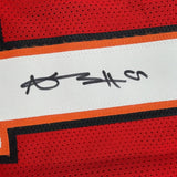 Framed Autographed/Signed Antonio Brown 35x39 Tampa Bay Red Football Jersey Beckett BAS COA