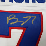Framed Autographed/Signed Brady Tkachuk 35x39 USA United States 2026 Olympics Gold Medal White Hockey Jersey JSA COA