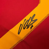 Framed Autographed/Signed David Villa 35x39 Spain Red World Cup Soccer Jersey Beckett BAS COA