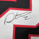 Framed Autographed/Signed Duncan Keith 35x39 Chicago Black Hockey Jersey Beckett BAS COA