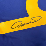 Framed Autographed/Signed Fernando Torres 35x39 Spain Blue Soccer Futbol Jersey Beckett BAS COA