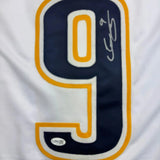 Framed Autographed/Signed Filip Forsberg 35x39 Nashville White Hockey Jersey JSA COA
