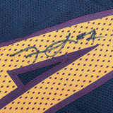 Framed Autographed/Signed Frankie Luvu 35x39 Washington Black Football Jersey Beckett BAS COA