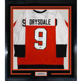 Framed Autographed/Signed Jamie Drysdale 35x39 Philadelphia Orange Hockey Jersey Beckett BAS COA