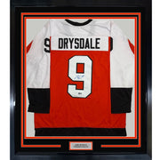 Framed Autographed/Signed Jamie Drysdale 35x39 Philadelphia Orange Hockey Jersey Beckett BAS COA