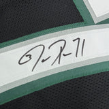 Framed Autographed/Signed Jason Peters 35x39 Philadelphia Black Football Jersey JSA COA