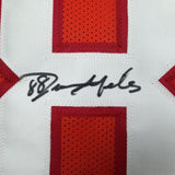 Framed Autographed/Signed Jimmie Giles 35x39 Tampa Bay Orange Football Jersey JSA COA