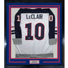 Framed Autographed/Signed John LeClair 35x39 United States Team USA White Hockey Jersey Beckett BAS COA