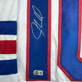 Framed Autographed/Signed JT J.T. Miller 35x39 Team USA White Hockey Jersey Beckett BAS COA