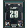 Framed Autographed/Signed LeGarrette Blount 35x39 Philadelphia Black Football Jersey JSA COA