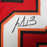 Framed Autographed/Signed LeGarrette Blount 35x39 Tampa Bay Red Football Jersey JSA COA