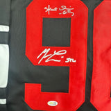 Framed Autographed/Signed Skeet Ulrich & Matthew Lillard 35x39 Dual Ghostface Scream Movie Jersey JSA COA