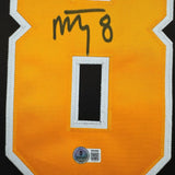 Framed Autographed/Signed Michael Bunting 35x39 Pittsburgh Black Hockey Jersey Beckett BAS COA