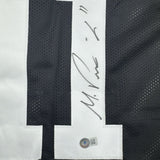 Framed Autographed/Signed Michael Pittman Jr. 35x39 Pittsburgh Black Football Jersey Beckett BAS COA