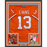 Framed Autographed/Signed Mike Evans 35x39 Tampa Bay Orange Creamsicle Football Jersey Beckett BAS COA