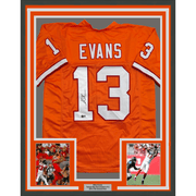 Framed Autographed/Signed Mike Evans 35x39 Tampa Bay Orange Creamsicle Football Jersey Beckett BAS COA
