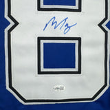 Framed Autographed/Signed Ondrej Palat 35x39 Tampa Bay Blue Hockey Jersey JSA COA