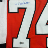 Framed Autographed/Signed Owen Tippett 35x39 Philadelphia Orange Hockey Jersey Beckett BAS COA