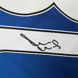 Framed Autographed/Signed Paul Scholes 35x39 Manchester United Blue Soccer Futbol Jersey Beckett BAS COA