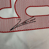 Framed Autographed/Signed Robert Lewandowski 35x39 Poland White Soccer Futbol Jersey Beckett BAS COA