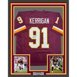 Framed Autographed/Signed Ryan Kerrigan 35x39 Washington Maroon Football Jersey JSA COA