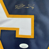 Framed Autographed/Signed Sam Bennett 35x39 Florida White Hockey Jersey JSA COA