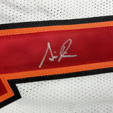 Framed Autographed/Signed Simeon Rice 35x39 Tampa Bay White Football Jersey JSA COA