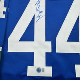 Framed Autographed/Signed Todd Bertuzzi 35x39 Vancouver Blue Hockey Jersey Beckett BAS COA