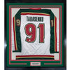 Framed Autographed/Signed Vladimir Tarasenko 35x39 Minnesota White 25th Anniversary Hockey Jersey Beckett BAS COA