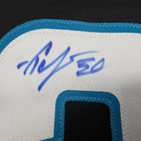 Framed Autographed/Signed Yaroslav Askarov 35x39 San Jose Black Hockey Jersey Beckett BAS COA