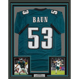 Framed Autographed/Signed Zack Baun 35x39 Philadelphia Green Football Jersey Beckett BAS COA