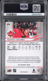 2025 Upper Deck Outburst Red Sidney Crosby #646 /25 PSA 8