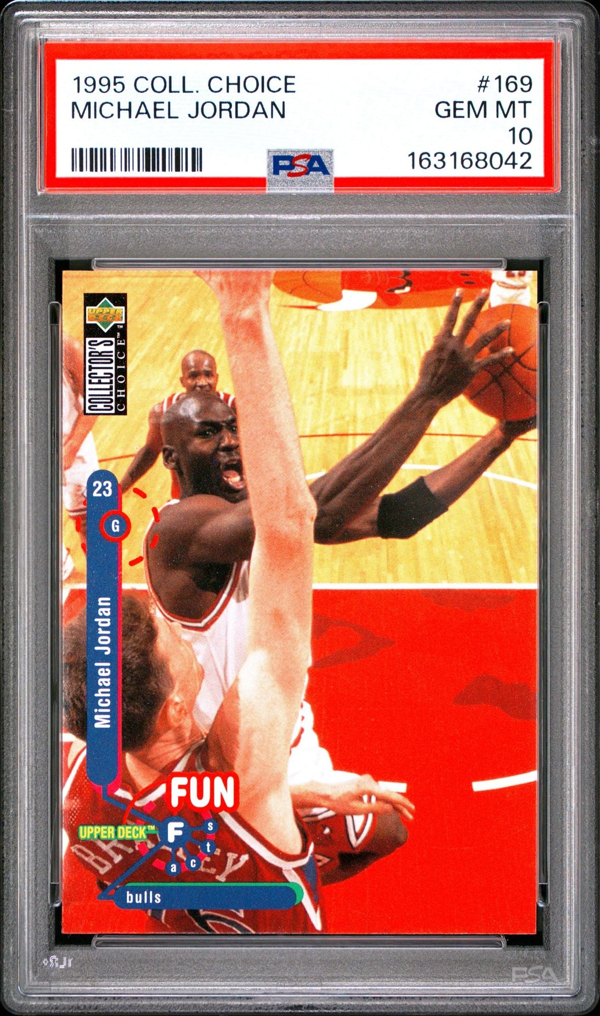Graded 1995 Upper Deck UD Collector's Choice Michael Jordan #169 Basketball Card PSA 10 Gem Mint