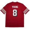 Autographed/Signed Steve Young San Francisco 49ers Red Alternate Authentic Football Jersey Beckett BAS COA