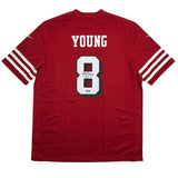 Autographed/Signed Steve Young San Francisco 49ers Red Alternate Authentic Football Jersey Beckett BAS COA