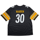 Autographed/Signed Jaylen Warren Pittsburgh Steelers Black Authentic Football Jersey Fanatics COA