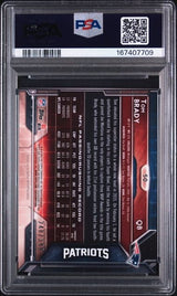 Graded 2015 Topps Chrome Tom Brady #50 Pink Refractor /399 Football Card PSA 9 Mint