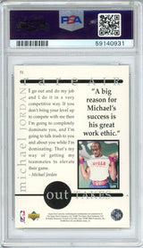 Graded 1997 Upper Deck UD Michael Jordan #51 Rare Air Basketball Card PSA 10 Gem Mint