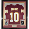 Framed Autographed/Signed Derrick Brooks 35x39 Florida State FSU Maroon College Football Jersey Beckett BAS COA