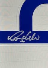 Framed Autographed/Signed Ronaldo Nazario 35x39 Real Madrid White Soccer Jersey Beckett BAS COA