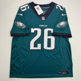 Autographed/Signed Saquon Barkley Philadelphia Eagles Green Authentic Nike Football Jersey Beckett BAS COA