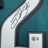 Autographed/Signed Saquon Barkley Philadelphia Eagles Green Authentic Nike Football Jersey Beckett BAS COA