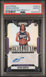 2024 Panini Prizm Sensational Signatures Black Prizm 1/1 Devin Carter #SSDCK PSA 10